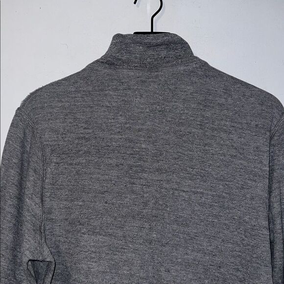 AMERICAN EAGLE OUTFITTERS Grey Quarter Button Rib Knit Cotton Pullover-L - Picture 5 of 8